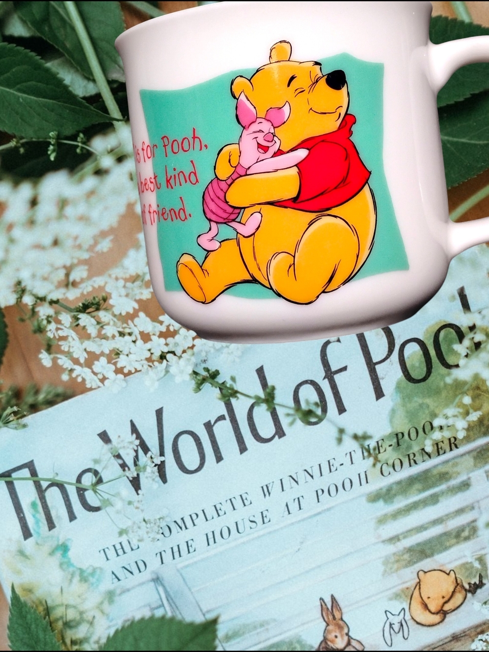 Sango Disney Winnie the Pooh Hug Ceramic Mug with Piglet and Eeyore